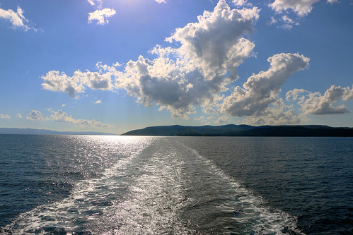 travel sea summer sky sun color ferry digital canon island eos nice colorful ship path croatia calm route flares makarska 70d
