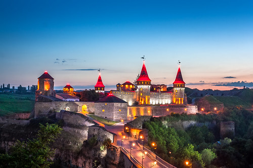 sunset sky castle hill ukraine