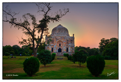 sunset sun india classic architecture delhi mausoleum newdelhi lodi afgan indoislamic lodigarden isakhan pustan