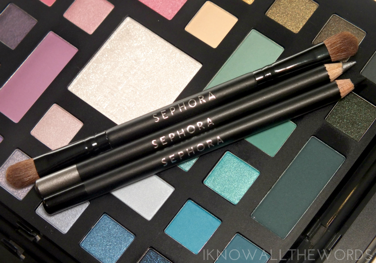 Sephora Collection Colour Wonderland Neutral & Vivid Eyeshadow Palette- brushes  eyeliners (1)