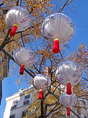 Lampions chinois rue de la République à Lyon