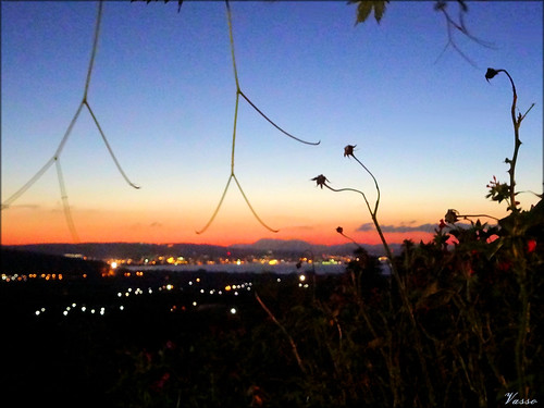 city sunset night view ioannina drosohori