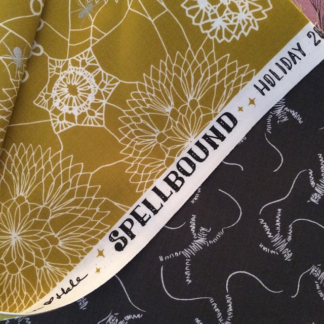 Measuring and maybe cutting these tonight. Maybe. ? #cottonandsteel #spellboundfabric #fabric #halloween
