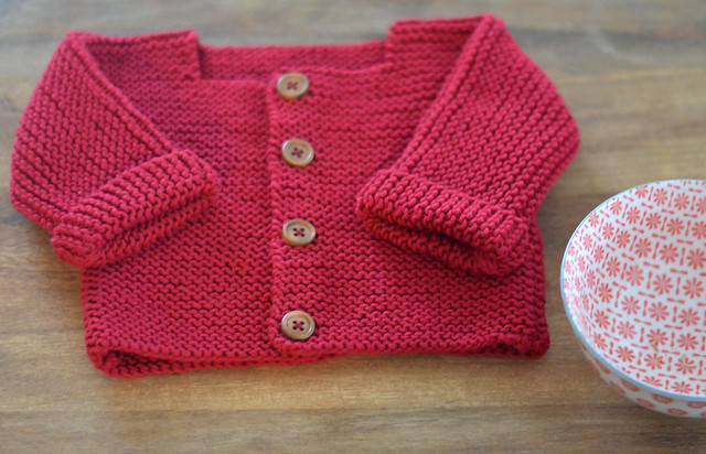 Gilet tricoté Paul rouge