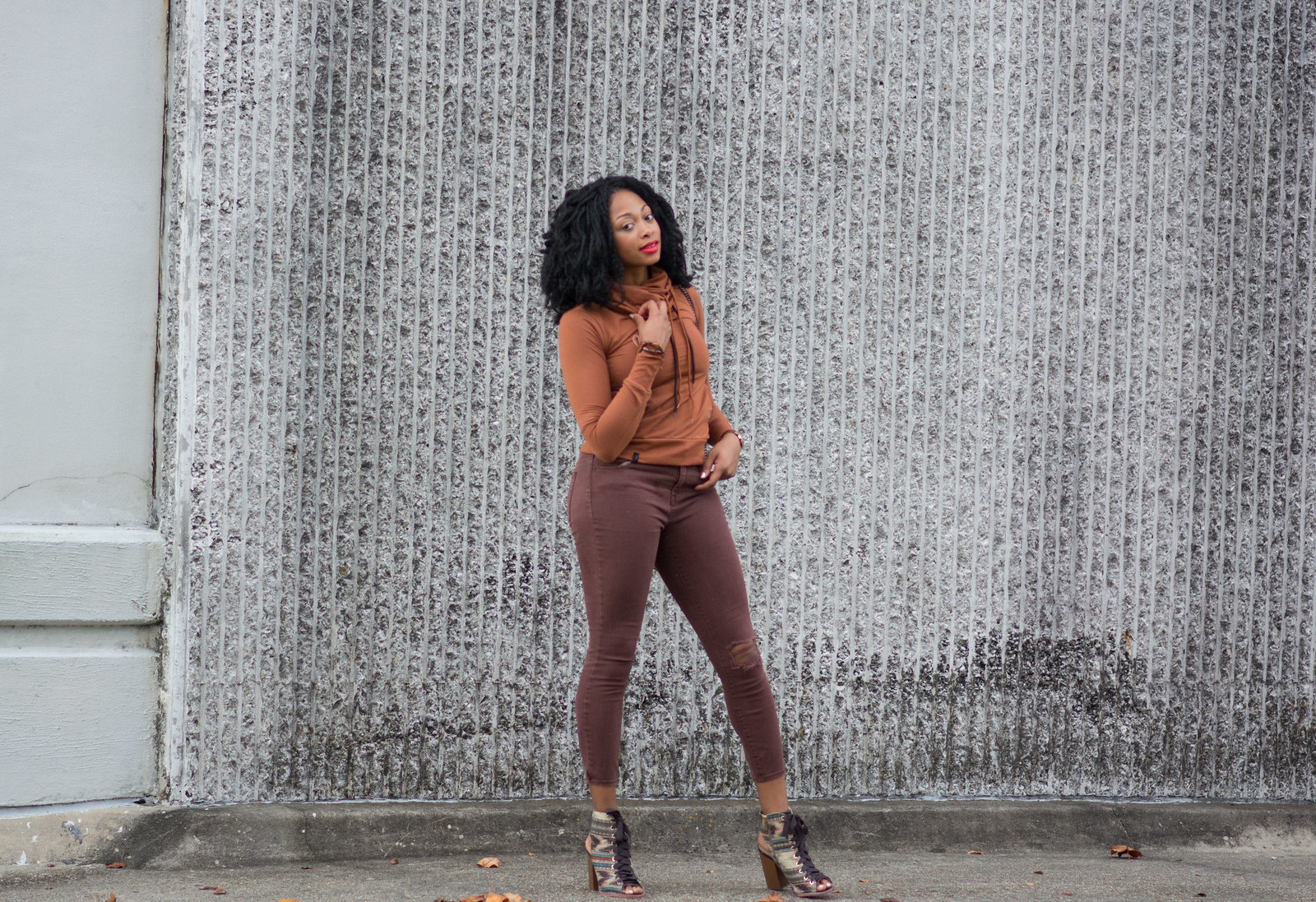 rust and brown ootd
