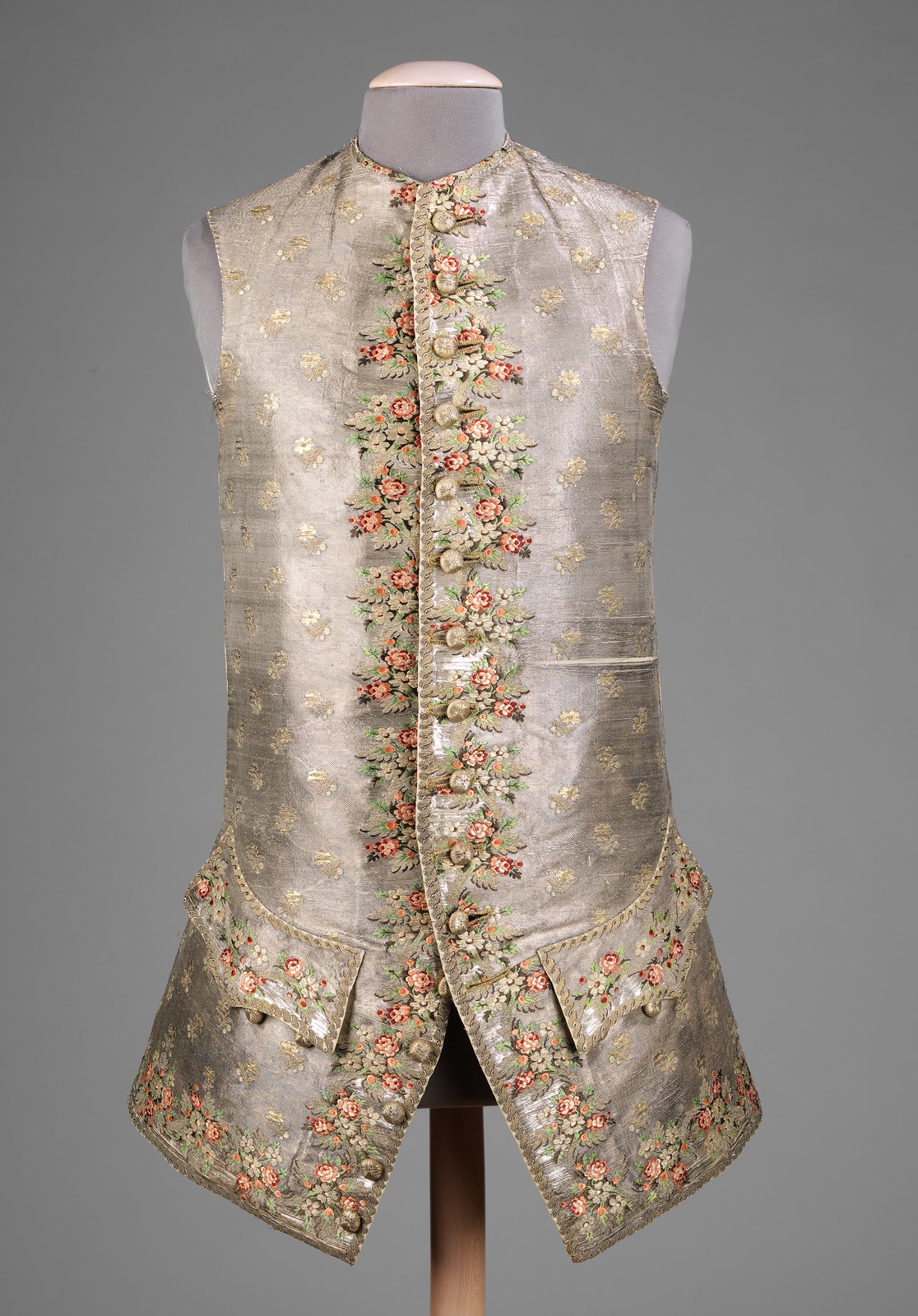 1750. British. silk, metal, linen. metmuseum