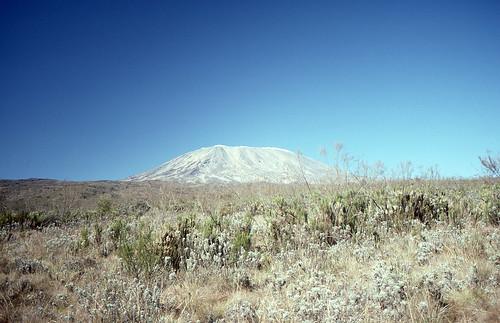 tanzania october transparency kodachrome 2000 mountain walking trekking kilimanjaro kibo