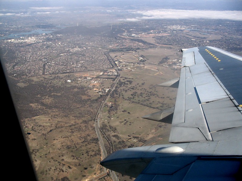 Canberra from the air, August 2005