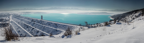 2017 bulgaria d3200 landscape montana nikon ogosta panorama dam day hill mountain nature outdoor path reservoir snow view walk water winter