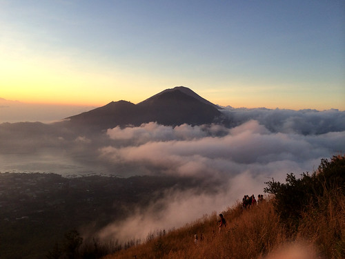 bali indonesia volcano hiking mount wandern indonesien batur vulkan