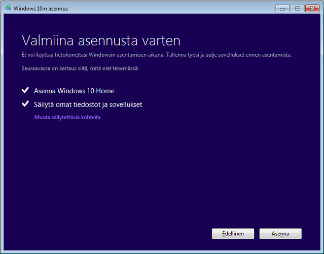 Microsoft Windows 10 - Asennus