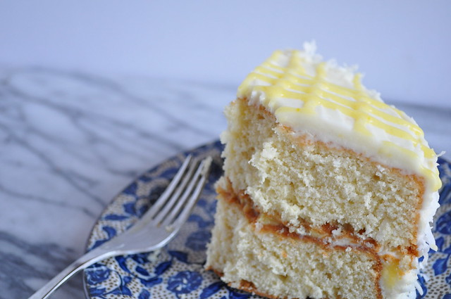 Coconut Cake with Lemon Cream Cheese Frosting