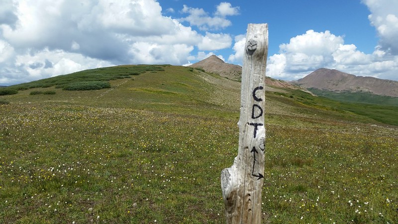 Signpost at Rock Pass on the Continental Divide Trail