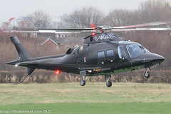 G-MOAL - 2015 build Agusta-Westland AW109SP Grand New, inbound to Barton for a quick gas & go