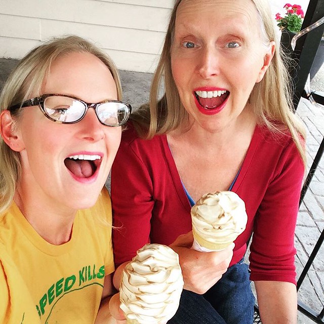 Mother and daughter Butter Pecan Flavor Burst Good Times! 🍦🍦