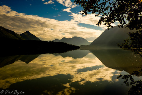 lake mountains reflection nature alaska clouds sunrise unitedstates ak 2014 moosepass