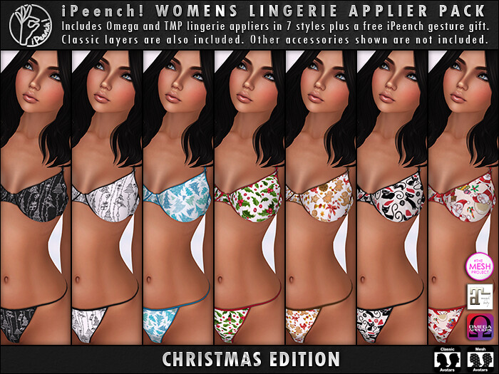 iPeench Lingerie Pack Christmas Edition - SecondLifeHub.com