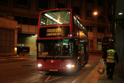 Tower Transit TN33198 on Route 295, Hammersmith