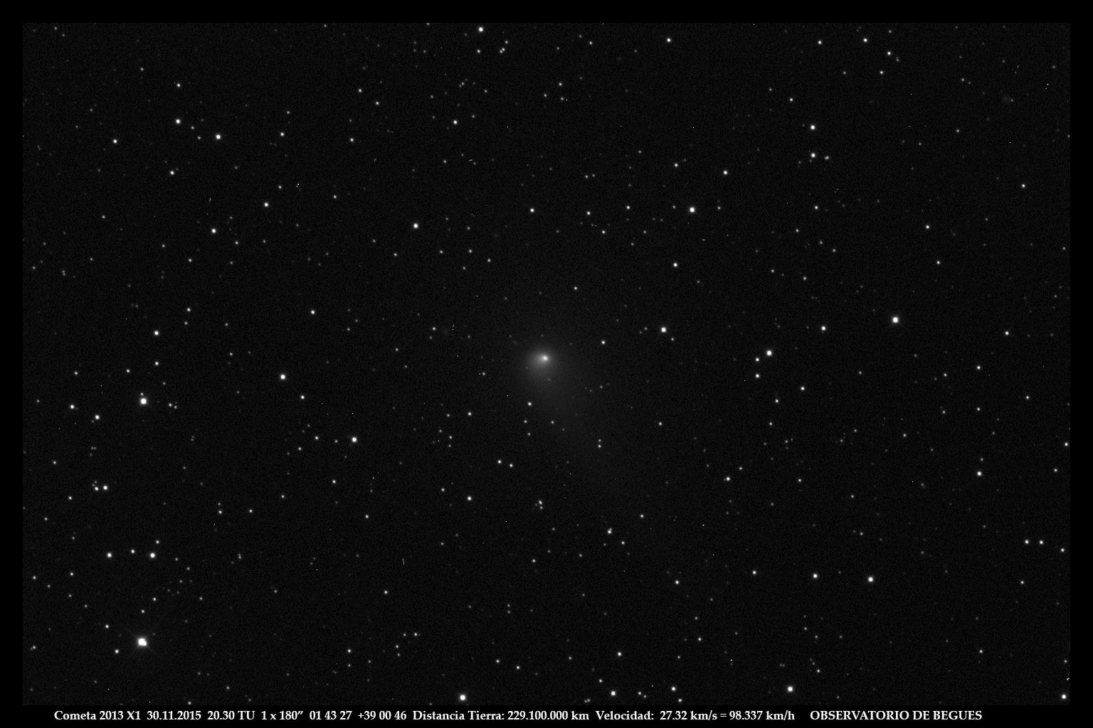 Cometa 2013 X1 30 11 2015