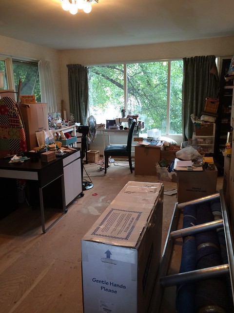 unpacking the sewing room