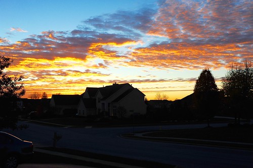 morning homes columbus ohio clouds sunrise early nikon silhouettes suburbs westerville d700
