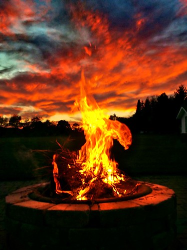 sunset phoenix clouds fire alien ring