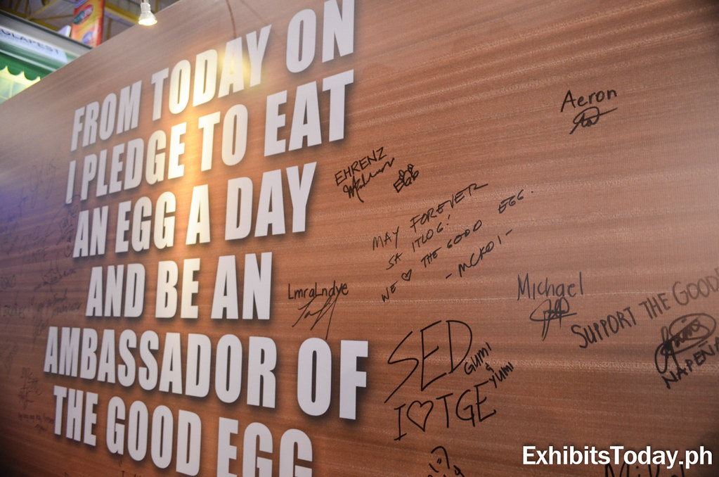 Pledge wall at The Good Egg booth