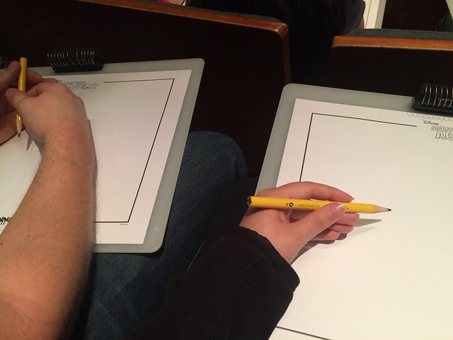 Getting ready to draw at Animation Academy!