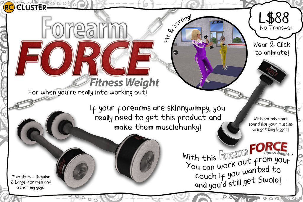 -RC- Forearm Force Fitness Weight - SecondLifeHub.com