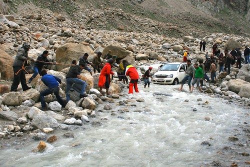 la pass rivière col torrent chandra inde piste himachalpradesh vallée kunzum