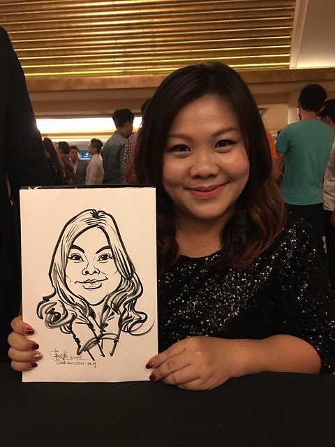 Caricature live sketching for Goldbell 35th Anniversary