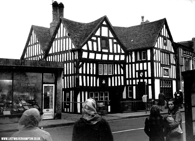 The Greyhound &amp; Punchbowl as it is now named , stands out majestically from the surrounding buildings in Bilston Hight Street in 1973.