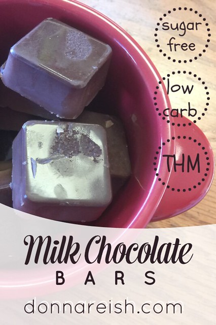 Sugar-Free Milk Chocolate Bars (THM S, Low Carb)
