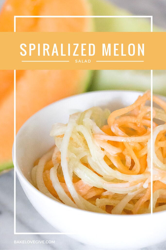 Spiralized Melon Salad with the OXO Good Grips Handheld Spiralizer