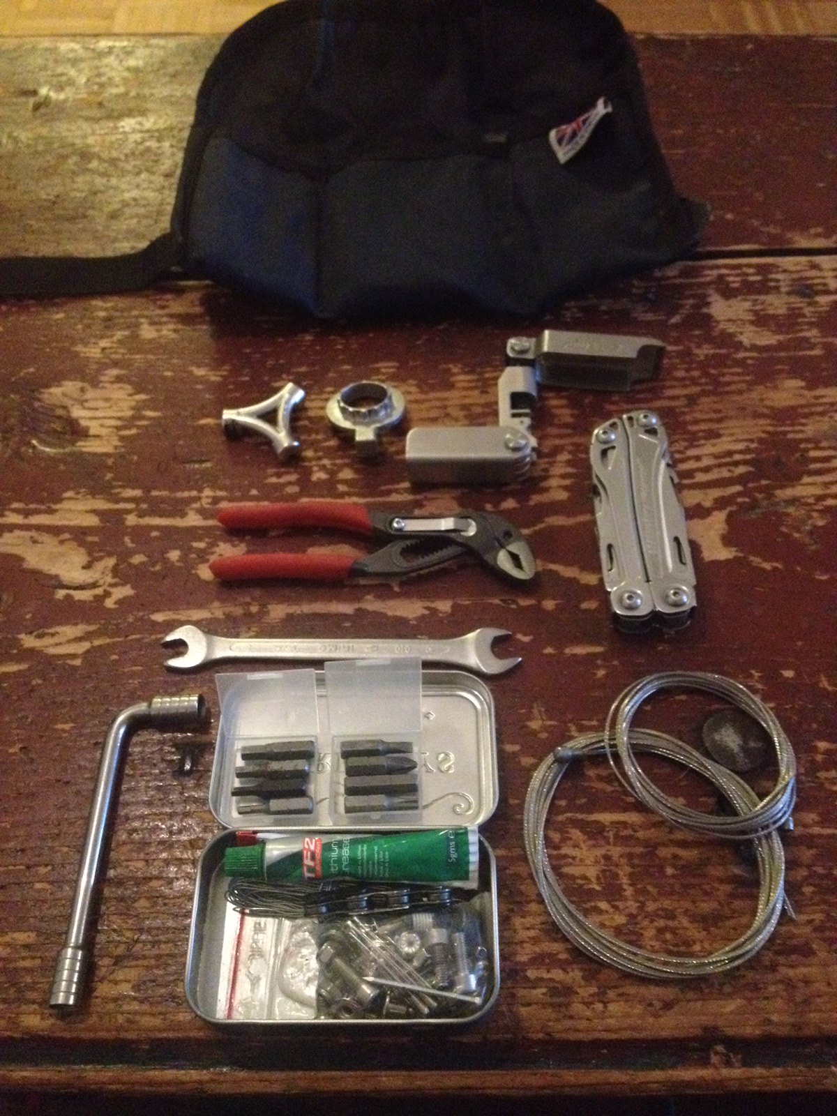 Tool puch and spare bits