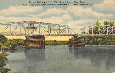 Burton Bridge on 301 postcard
