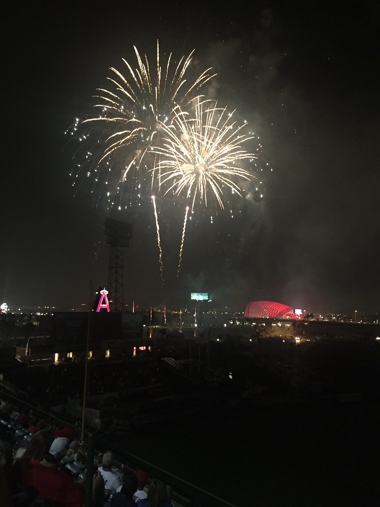 Fireworks at Angels Stadium