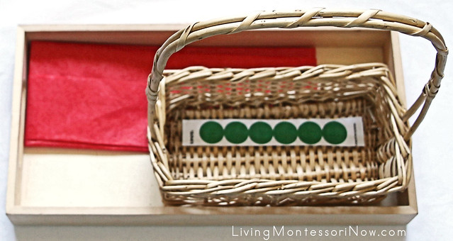 Montessori-Inspired Christmas Dot Wrapping Paper Tray
