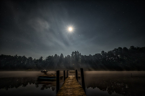 night divingplatform louisa moonlight landscape stars smallcountrycampground trees moon lake virginia fog dock unitedstates us