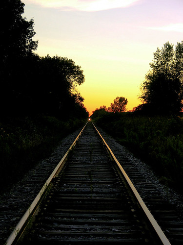 sunset train track