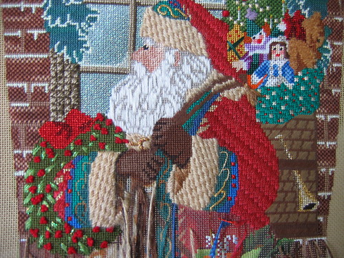 Tapestry Tent Santa Stocking