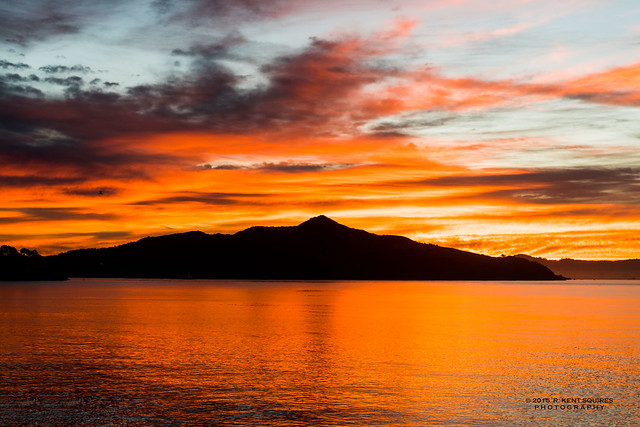 Sunrise over Angel Island