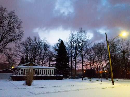 sunrise winter landscape snow bayvillage ohio unitedstates us