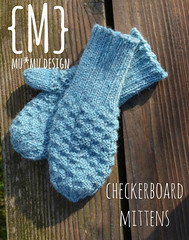 checkerboard mittens cover