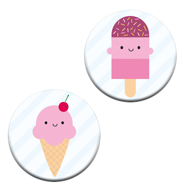Ice Cream Treats Badge Set