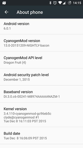 Android 6.0.1 CM 13 Nightly