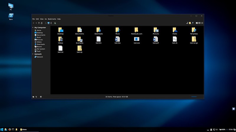 Linux look like windows 10