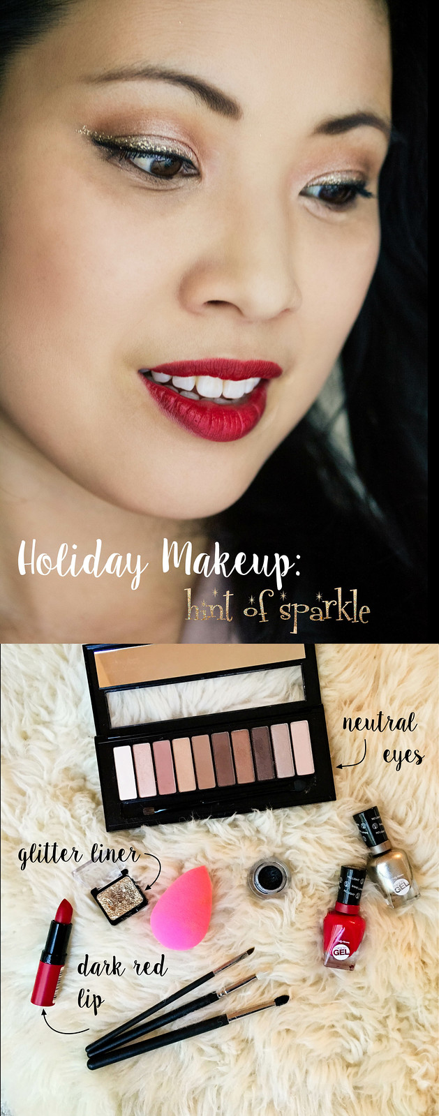 Holiday makeup tutorial: classic glamour makeup