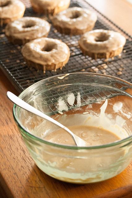 Brown Butter Banana Donuts with Espresso Glaze