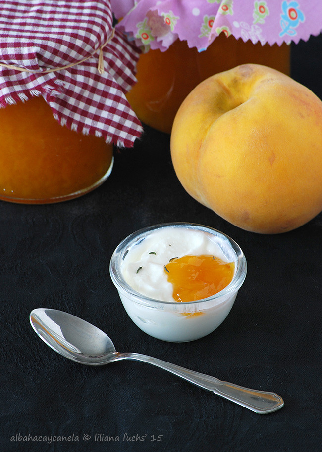 Peach thyme jam